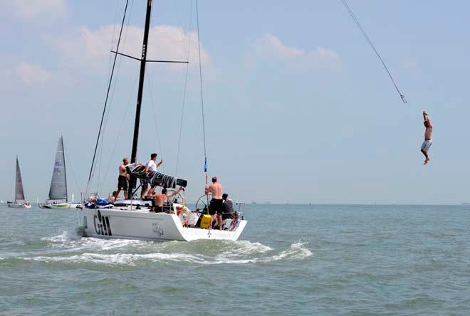 Time for some halyard flying in between races - Dunkerque Plaisance - Gill Racing FRA White © Rick Tomlinson / RORC http://www.rorc.org